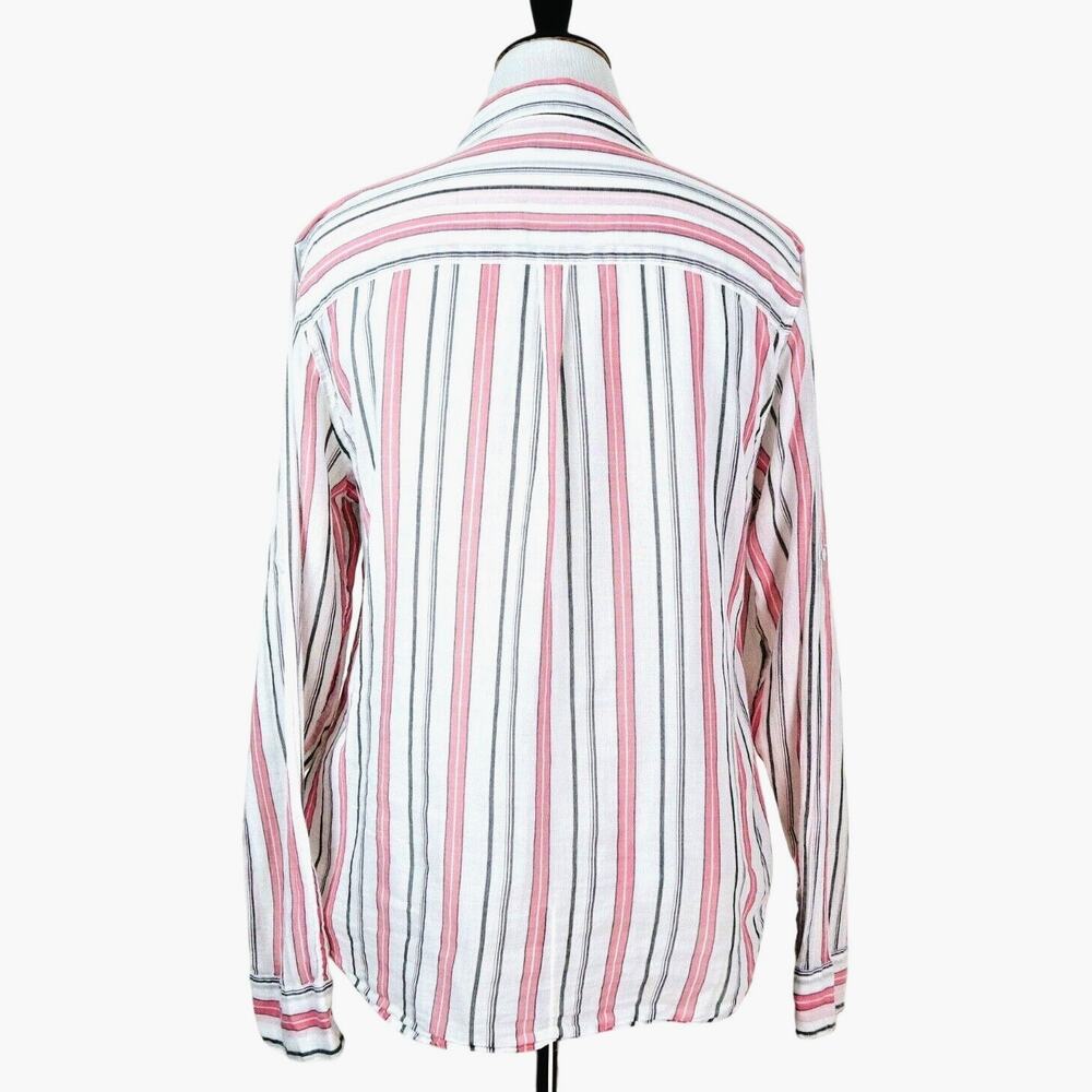 Horny Toad Women's XL Organic Cotton Shirt Button Down Pink Stripe - Picture 5 of 10